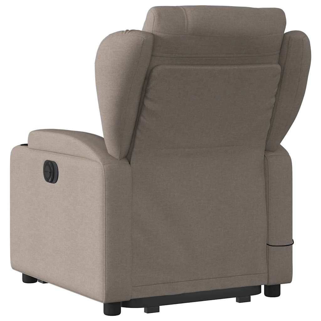 Fauteuil de massage avec aide au verticalisation en tissu taupe