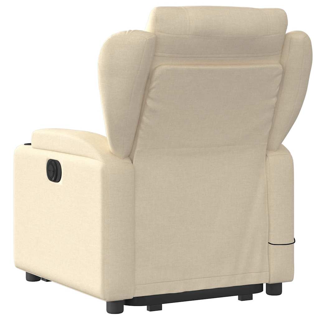 Fauteuil de massage avec aide au verticalisation en tissu crème