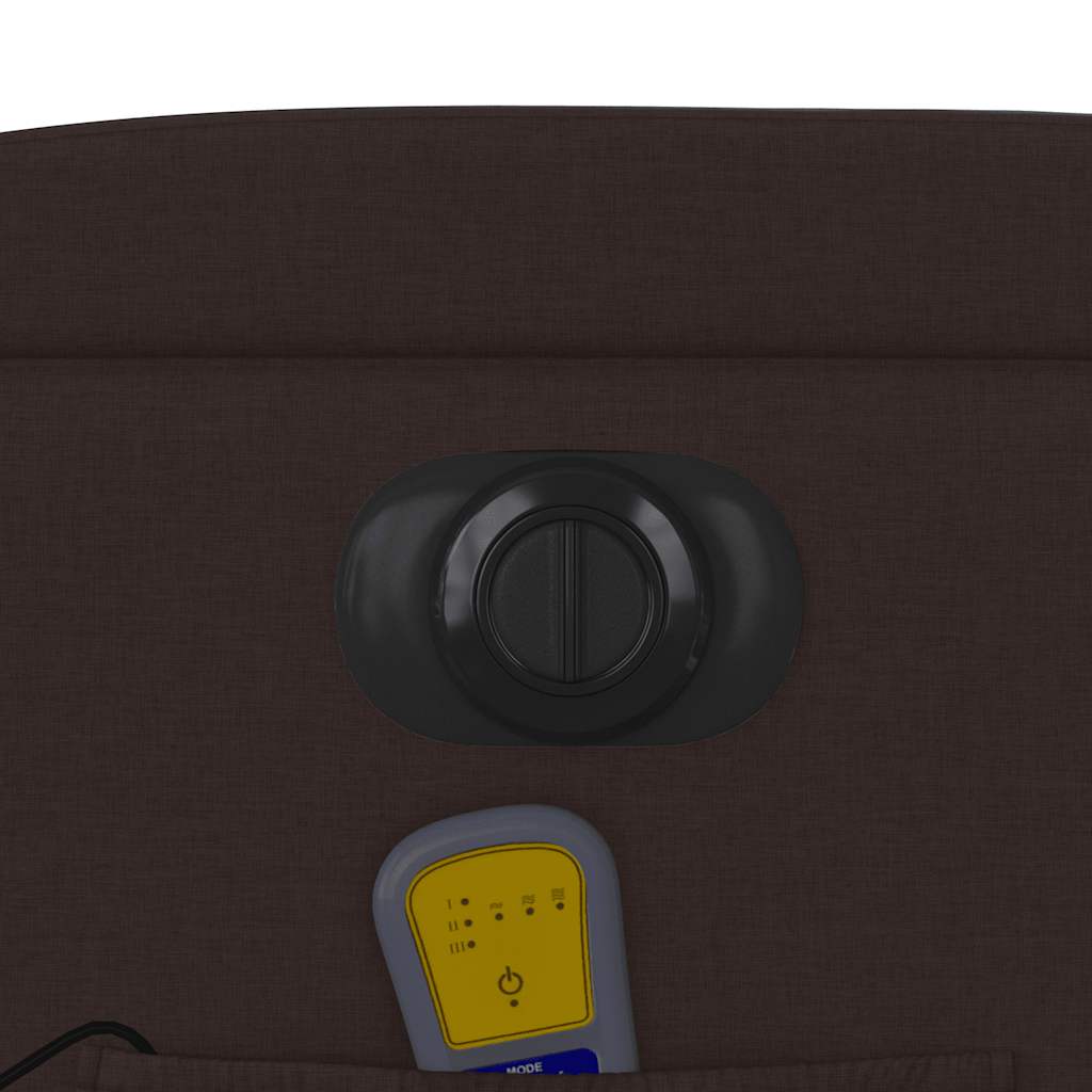 Elektrischer Massagesessel mit Aufstehhilfe Dunkelbraun Stoff