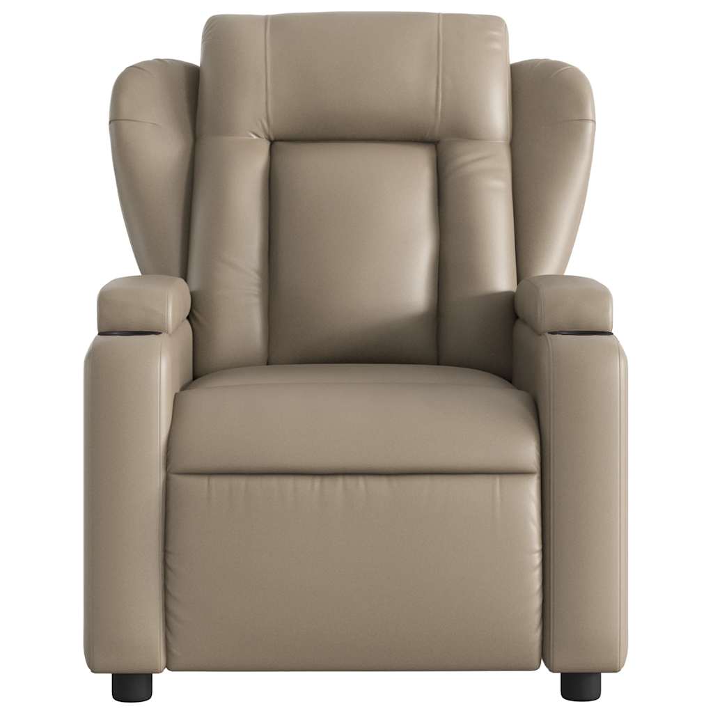 Fauteuil de massage électrique en similicuir marron cappuccino