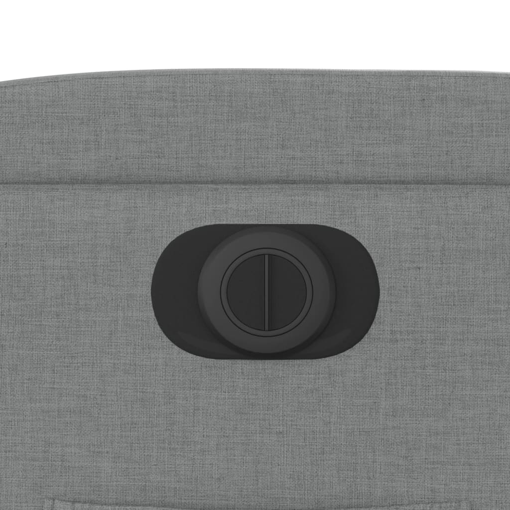 Fauteuil inclinable électrique en tissu gris clair