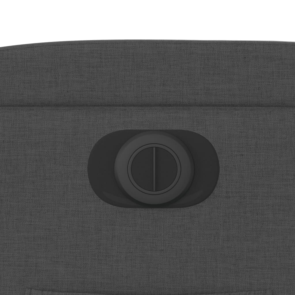 Fauteuil inclinable électrique en tissu noir