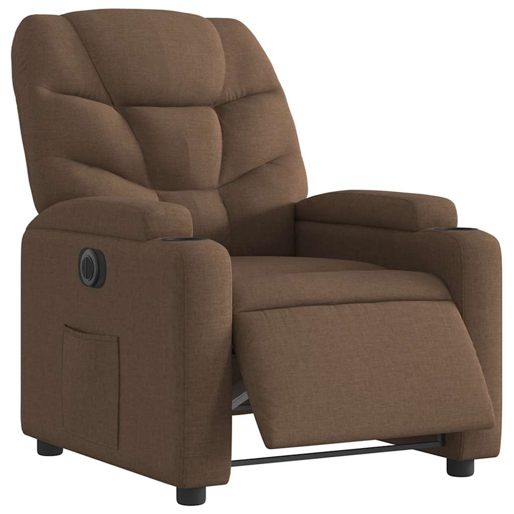 Relaxsessel Elektrisch Braun Stoff