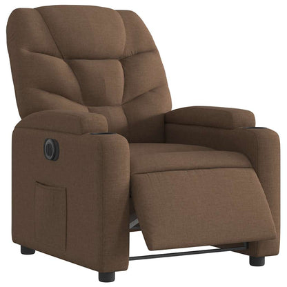 Relaxsessel Elektrisch Braun Stoff