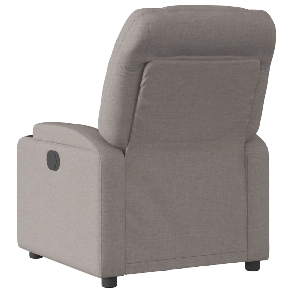 Fauteuil inclinable électrique en tissu taupe