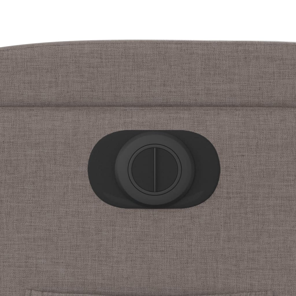 Fauteuil inclinable électrique en tissu taupe