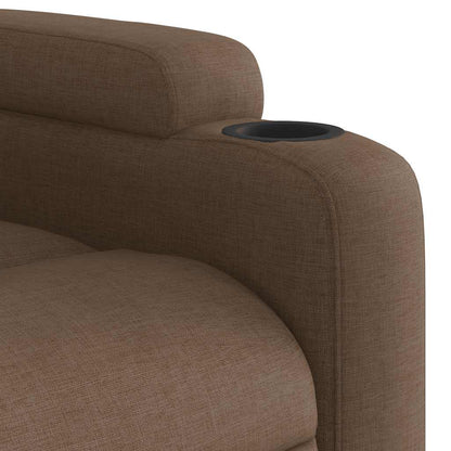 Relaxsessel mit Aufstehhilfe Braun Stoff