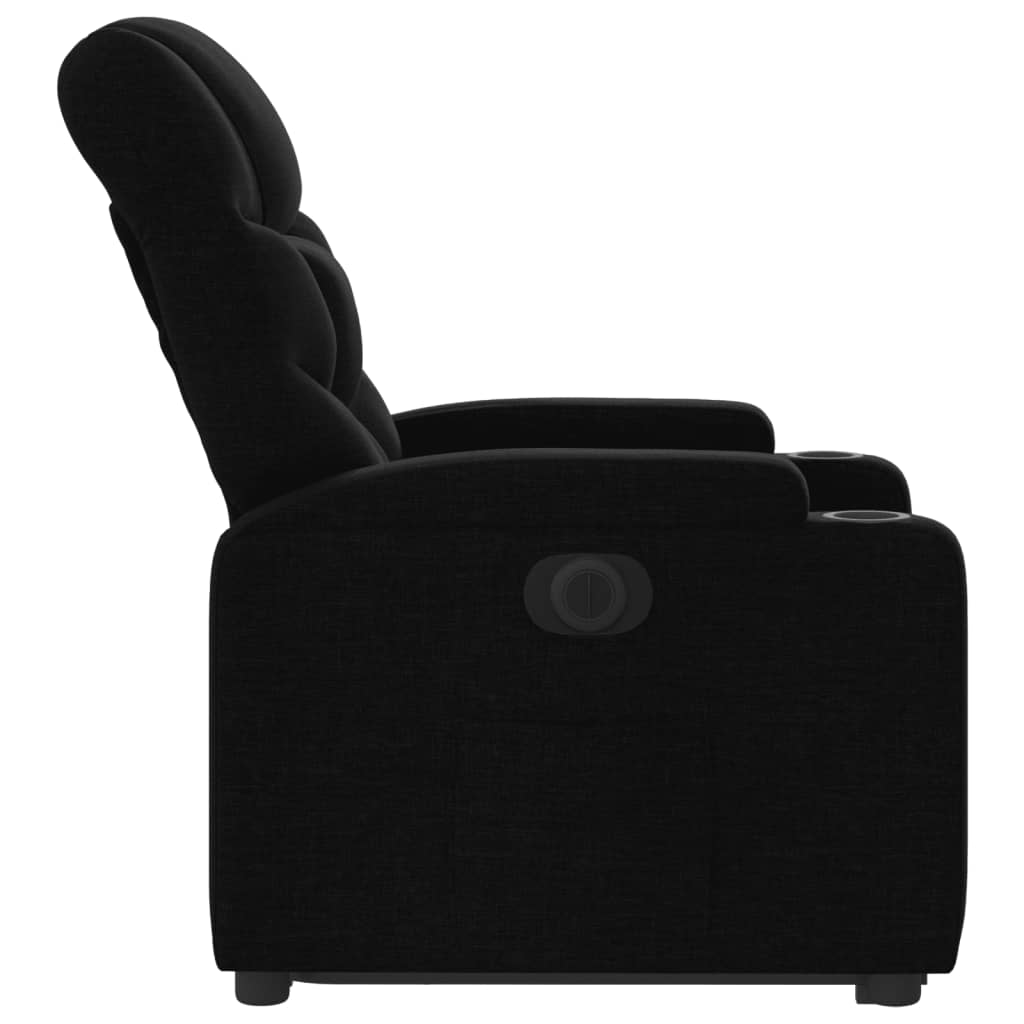 Fauteuil inclinable avec releveur électrique, tissu noir