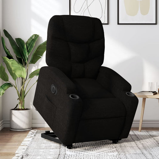 Fauteuil inclinable avec releveur électrique, tissu noir