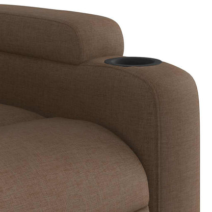 Relaxsessel mit Aufstehhilfe Elektrisch Braun Stoff