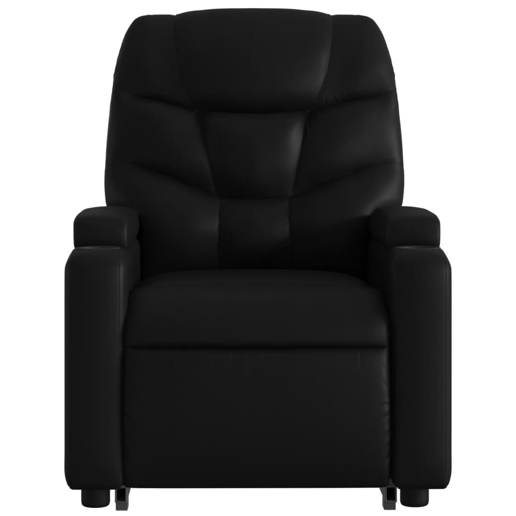 Fauteuil inclinable avec aide à la verticalisation, similicuir noir