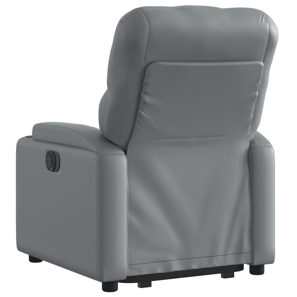 Fauteuil inclinable avec aide à la verticalisation, similicuir gris