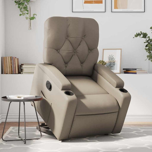 Relaxsessel mit Aufstehhilfe Cappuccino-Braun Kunstleder