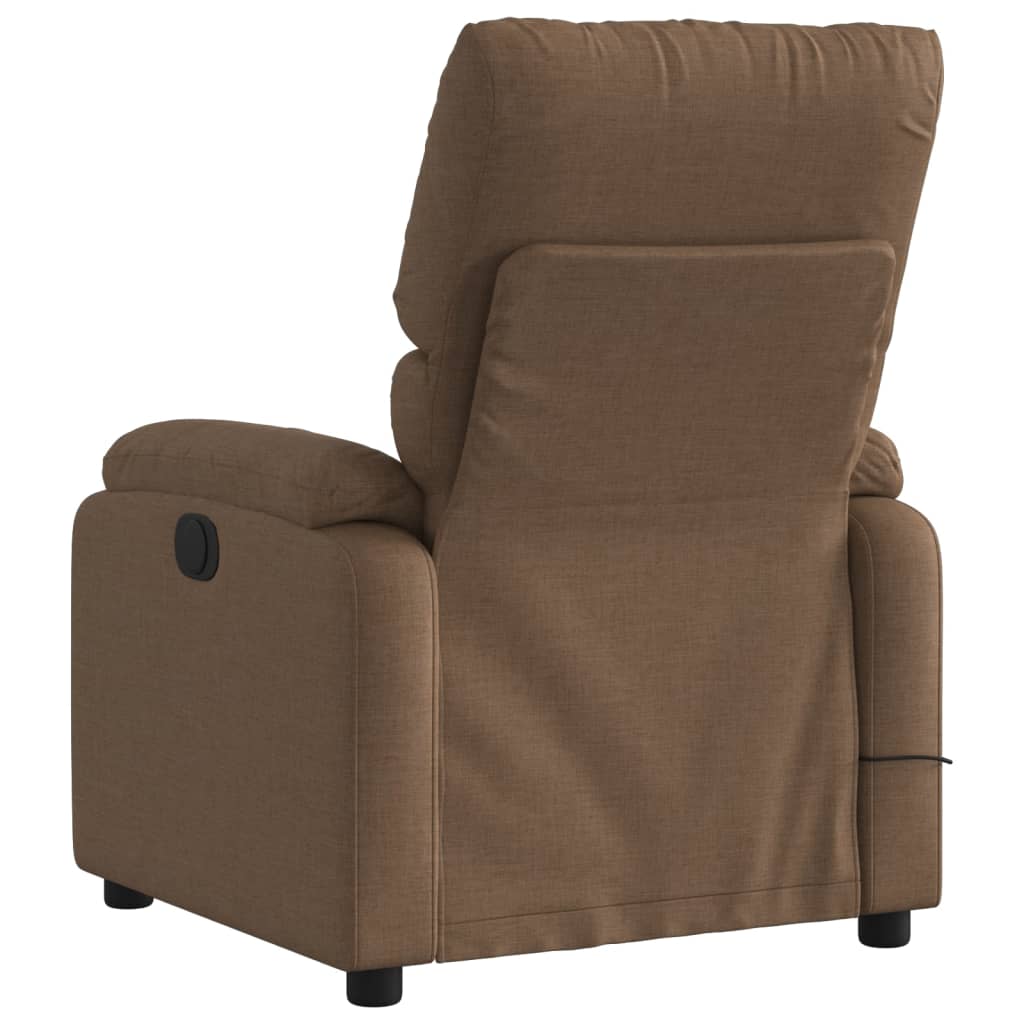 Fauteuil de massage électrique en tissu marron