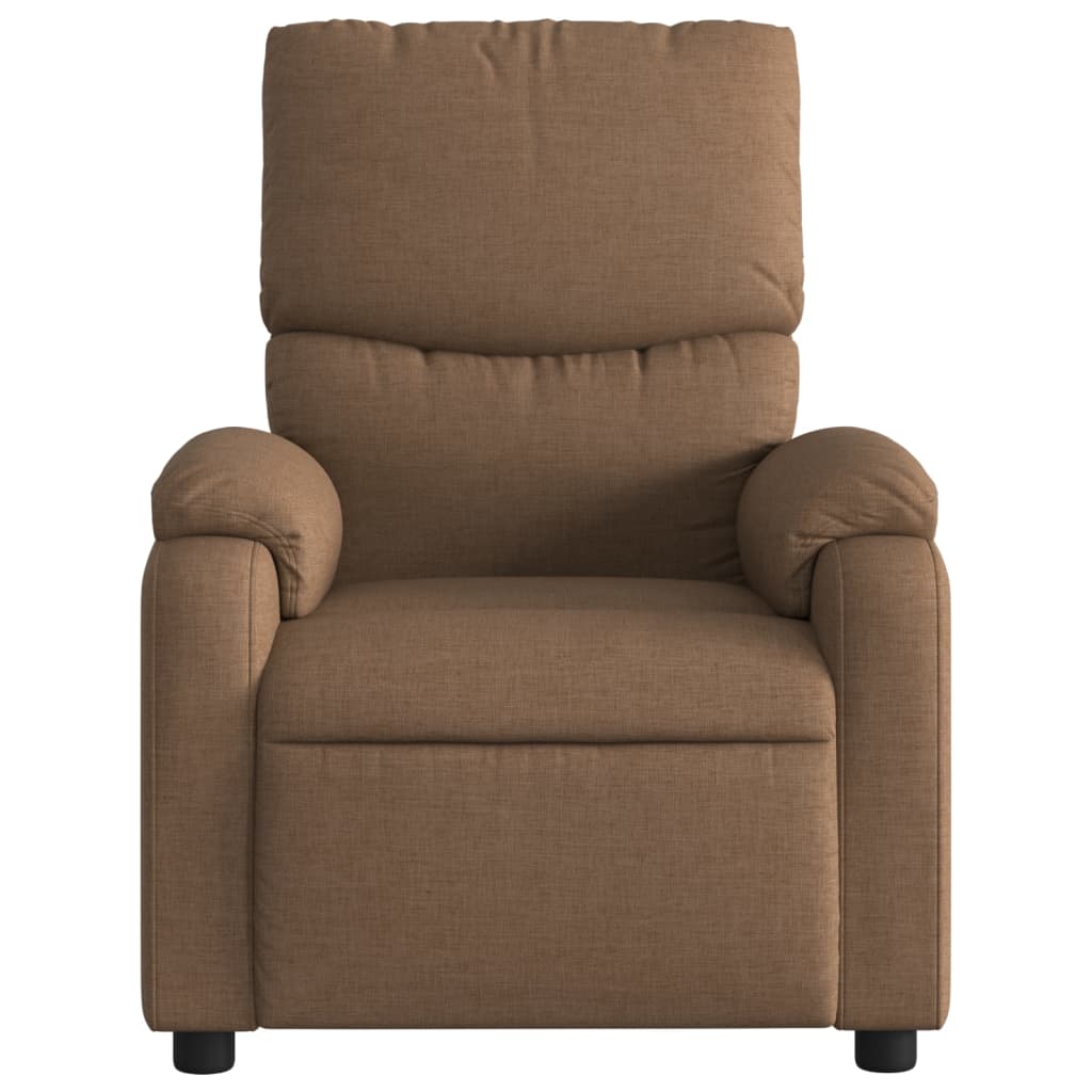 Fauteuil de massage électrique en tissu marron