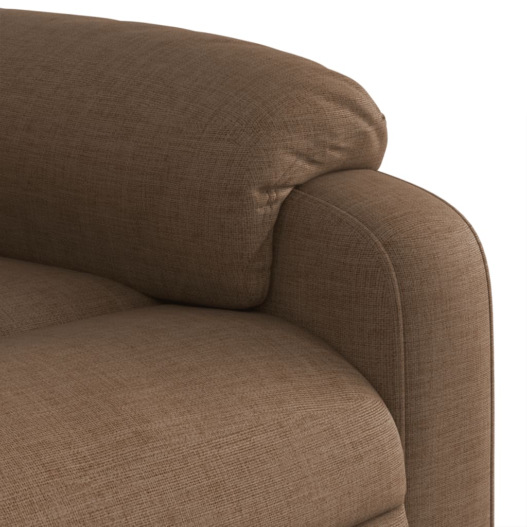 Fauteuil de massage électrique en tissu marron