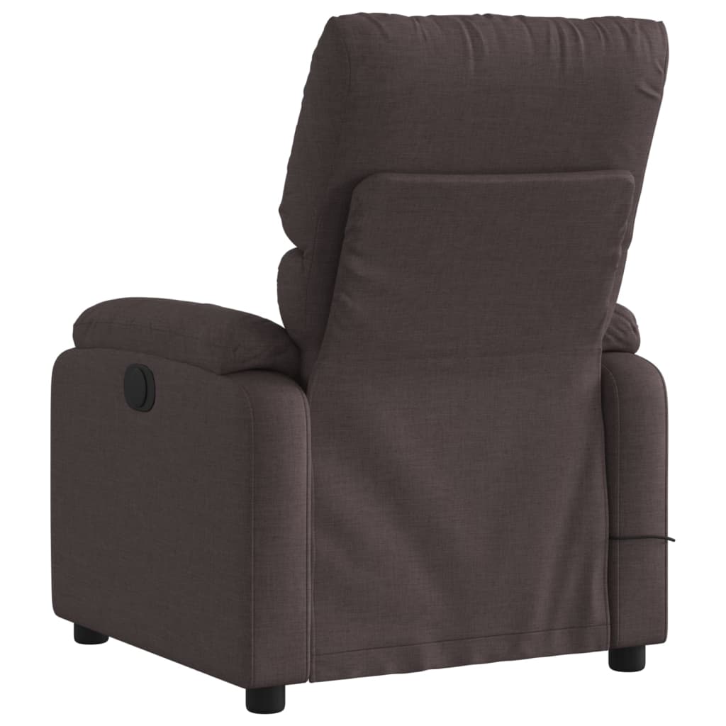 Electric Massage Chair Dark Brown Fabric