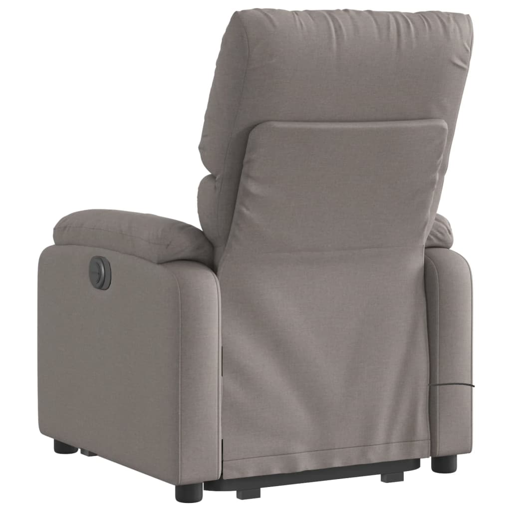Fauteuil de massage avec aide au verticalisation en tissu taupe