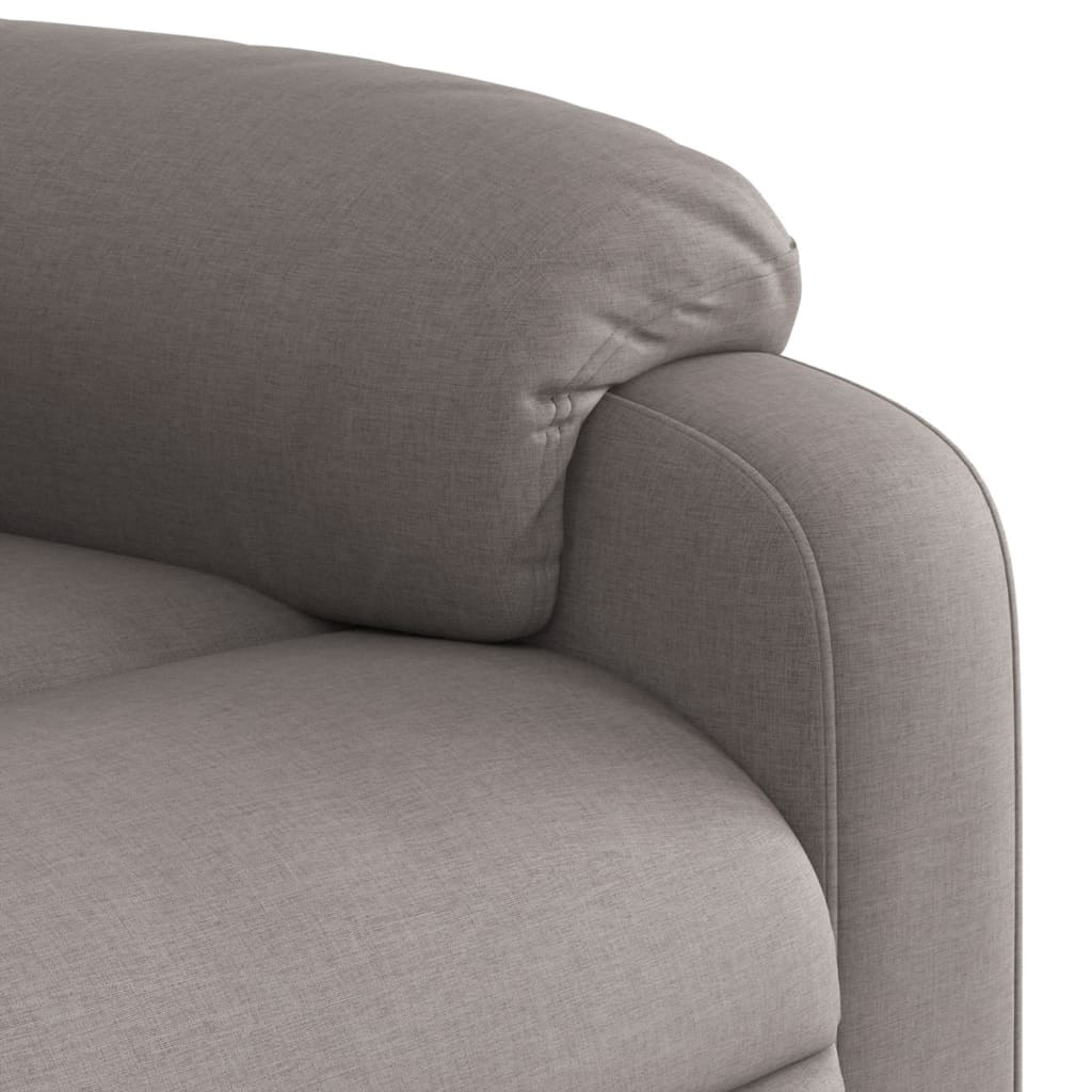 Relaxsessel mit Aufstehhilfe Elektrisch Taupe Stoff
