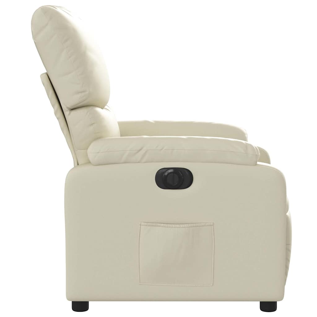 Relaxsessel Elektrisch Creme Kunstleder