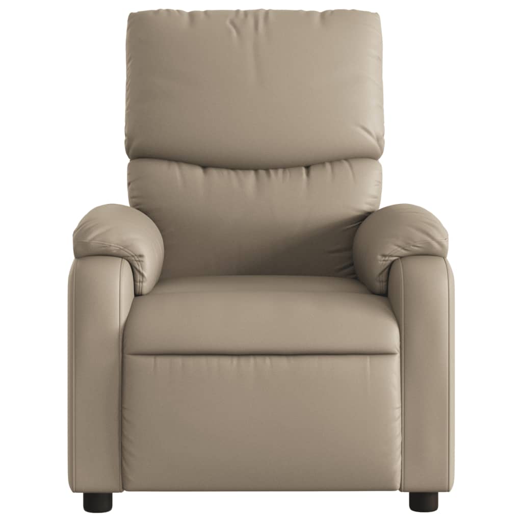 Fauteuil inclinable électrique en similicuir marron cappuccino