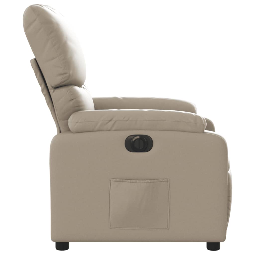Fauteuil inclinable électrique en similicuir marron cappuccino