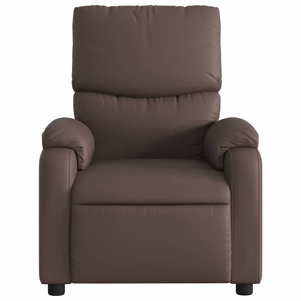 Fauteuil de massage électrique en simili cuir marron