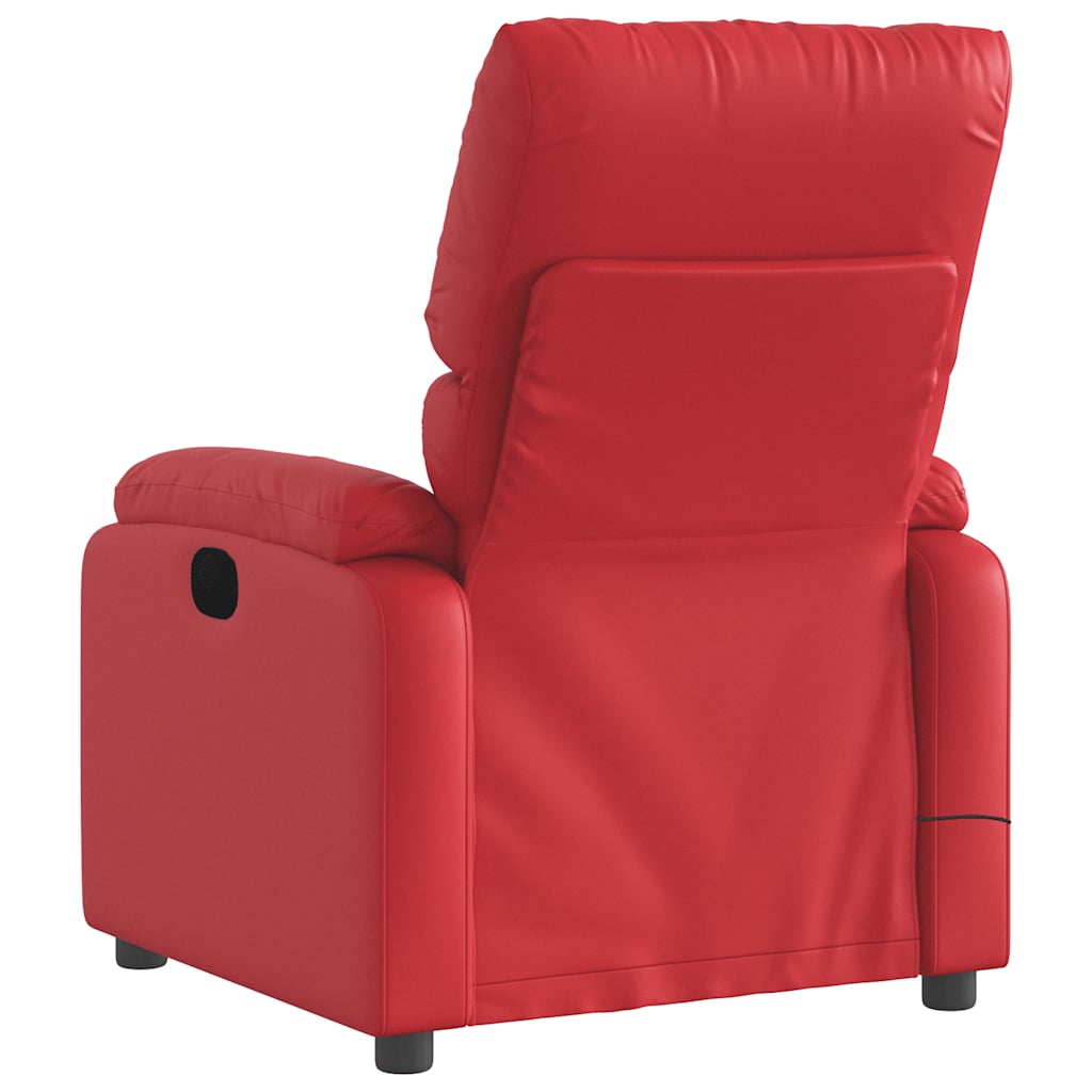 Fauteuil de massage électrique en similicuir rouge