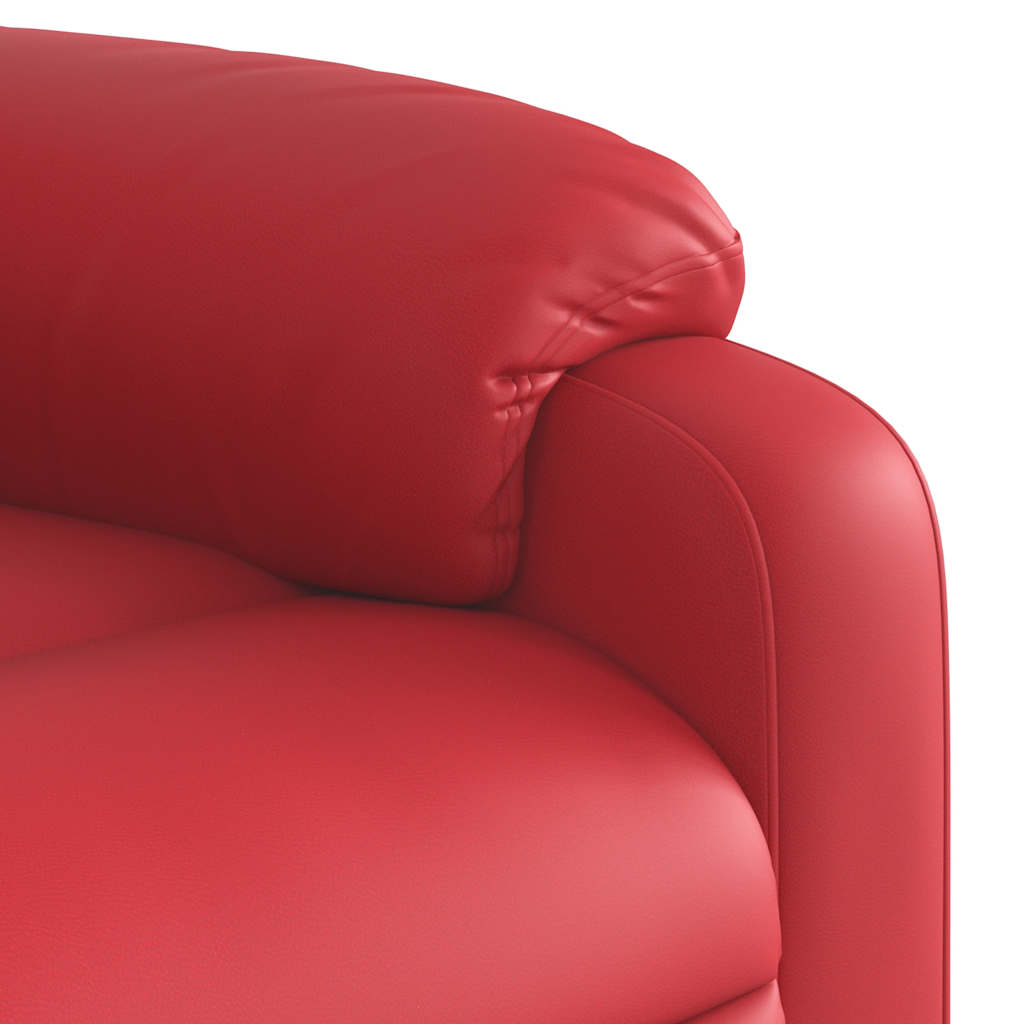 Fauteuil de massage électrique en similicuir rouge