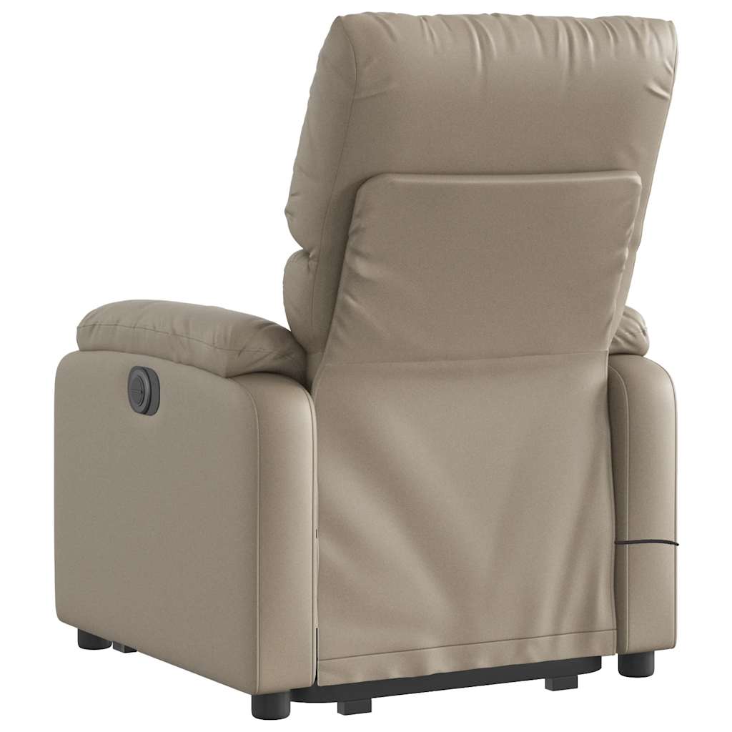 Massagesessel mit Aufstehhilfe Cappuccino Kunstleder