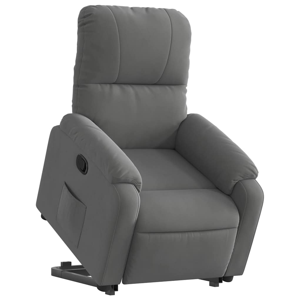 Relaxsessel mit Aufstehhilfe Dunkelgrau Mikrofasergewebe