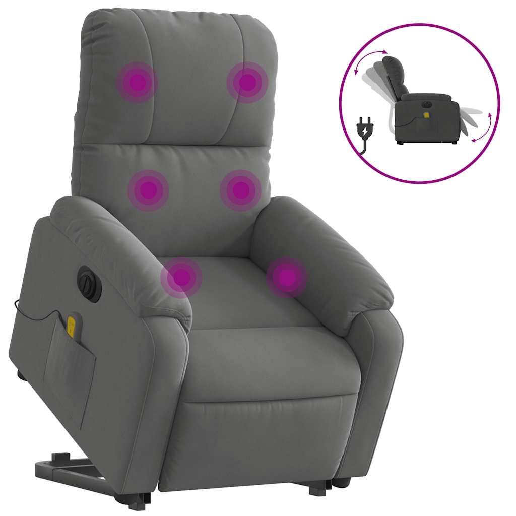 Fauteuil de massage électrique gris foncé