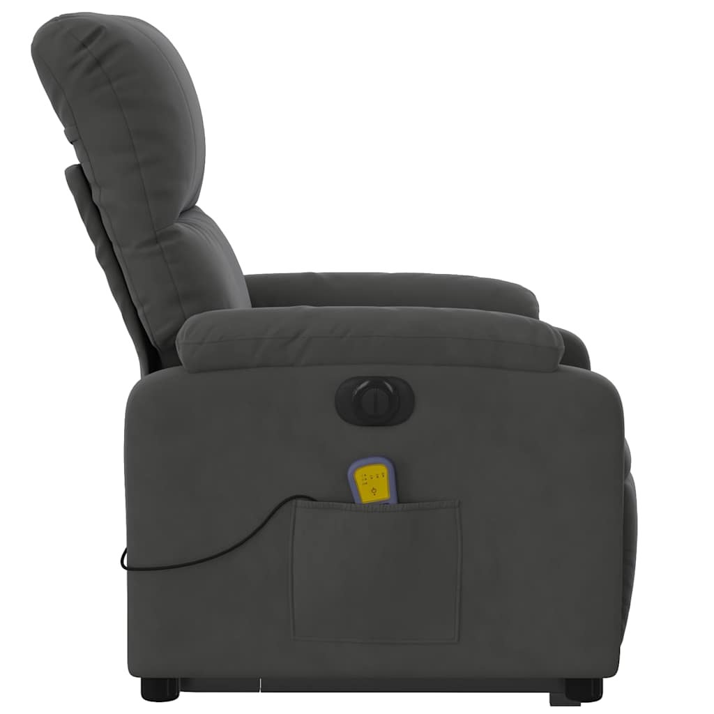 Fauteuil de massage électrique gris foncé