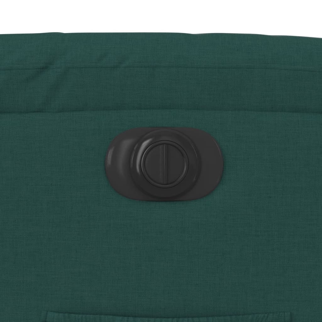 Fauteuil inclinable électrique en tissu vert foncé