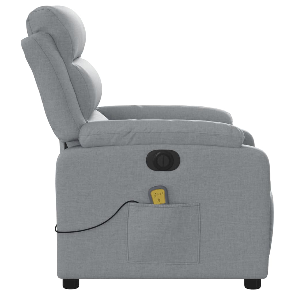 Electric massage chair light grey fabric