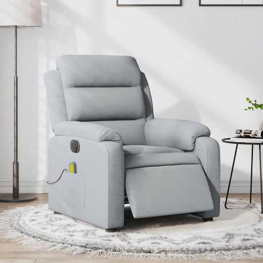 Electric massage chair light grey fabric