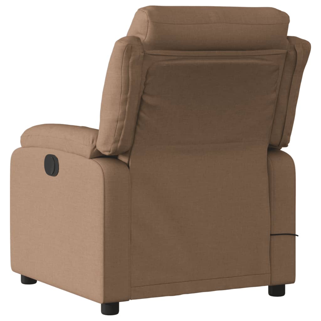 Fauteuil de massage électrique en tissu marron