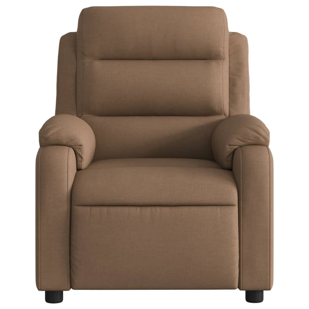 Fauteuil de massage électrique en tissu marron