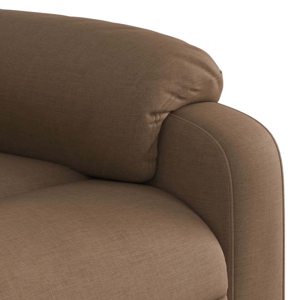 Fauteuil de massage électrique en tissu marron