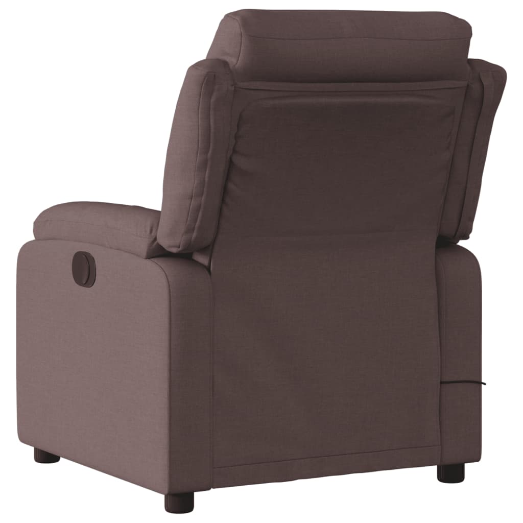 Electric Massage Chair Dark Brown Fabric