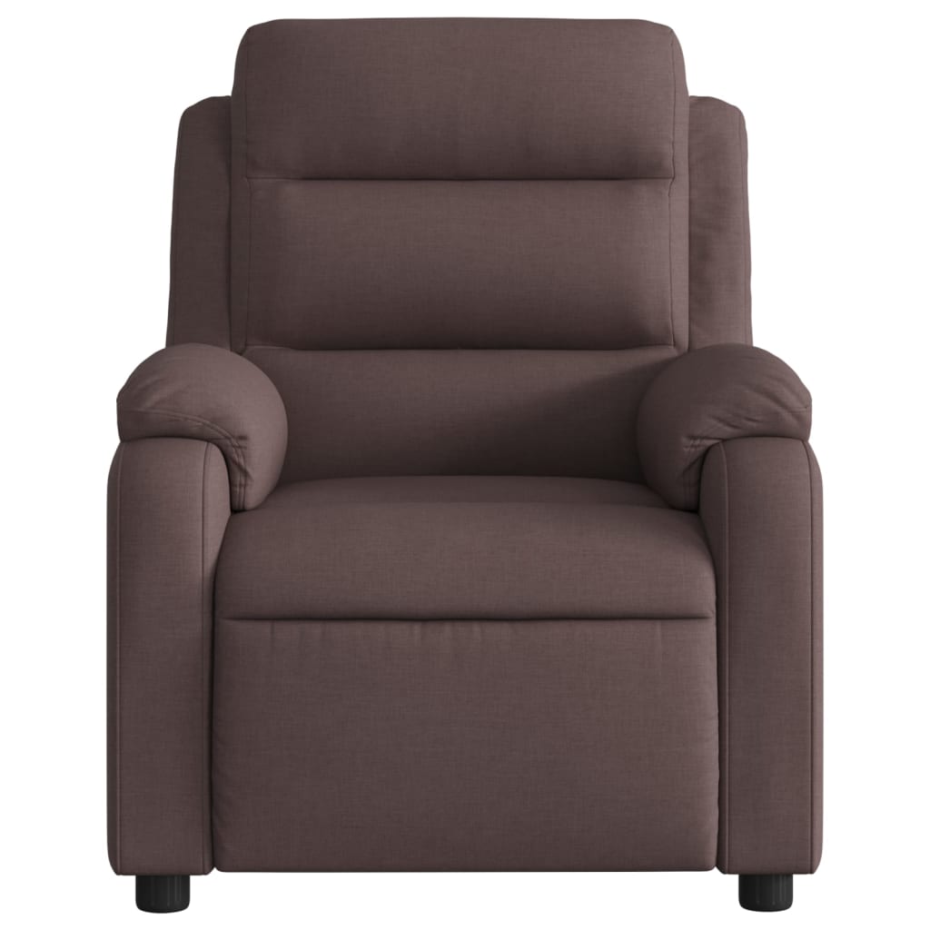 Electric Massage Chair Dark Brown Fabric