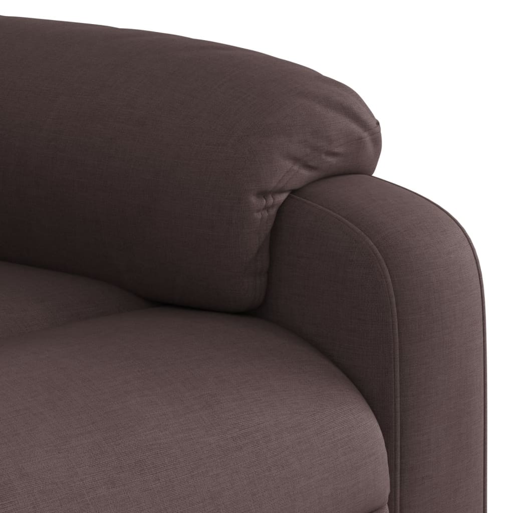 Electric Massage Chair Dark Brown Fabric