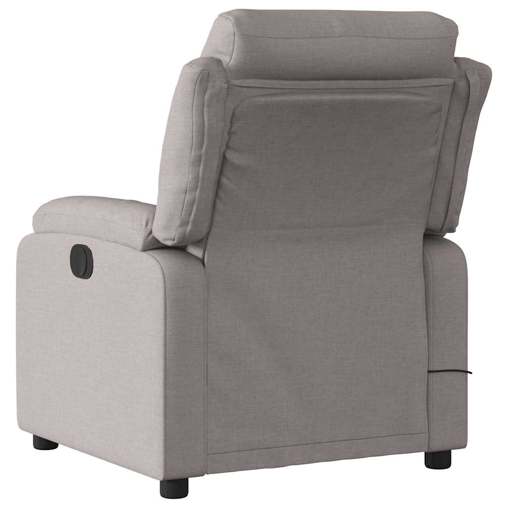 Fauteuil de massage électrique en tissu taupe