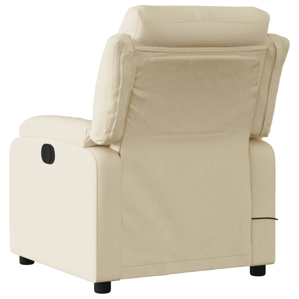 Fauteuil de massage électrique en tissu crème