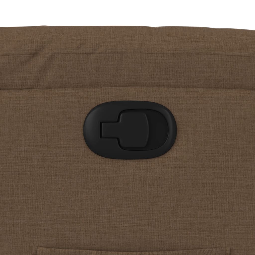Fauteuil inclinable avec aide à la verticalisation en tissu marron