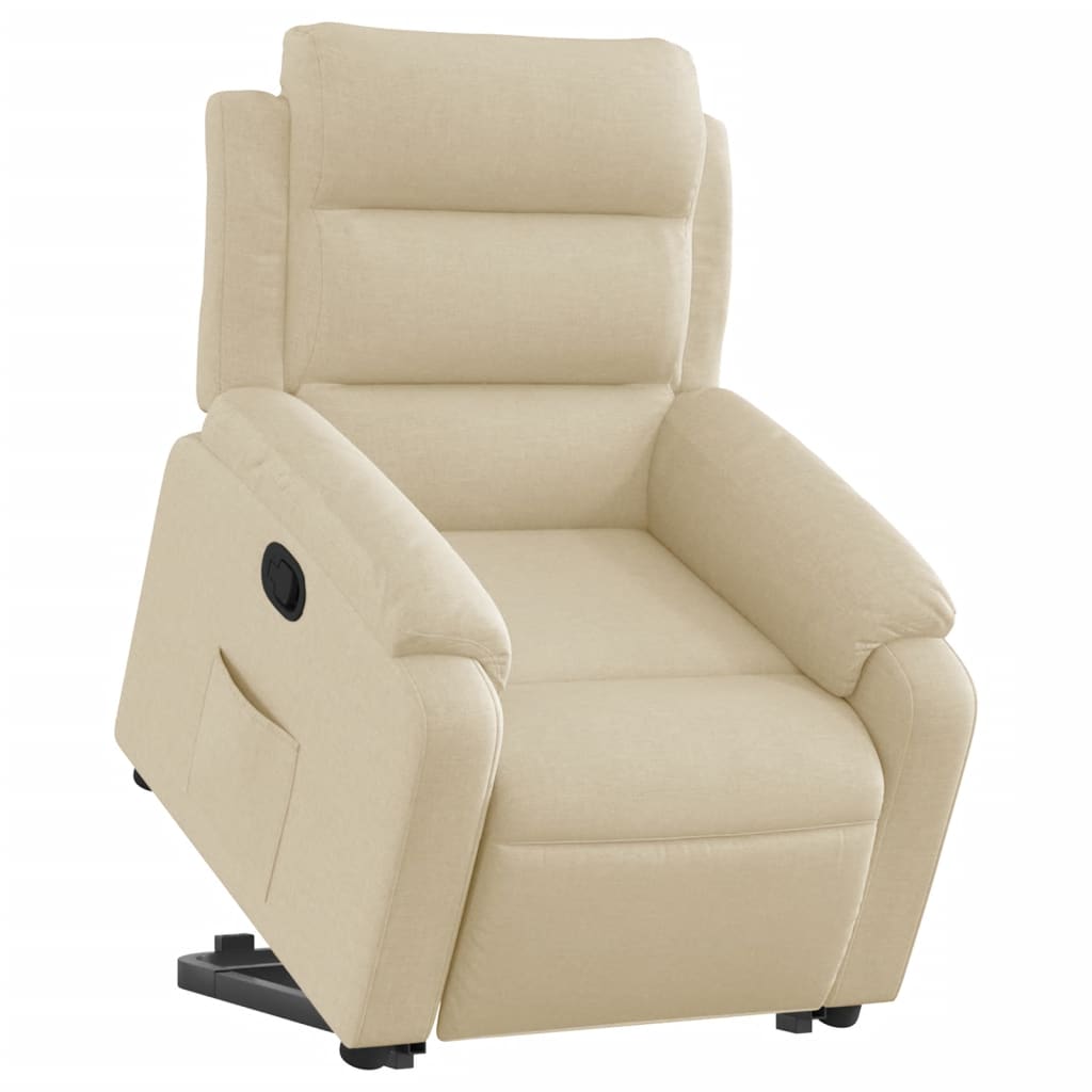 Relaxing chair with stand-up aid cream fabric
