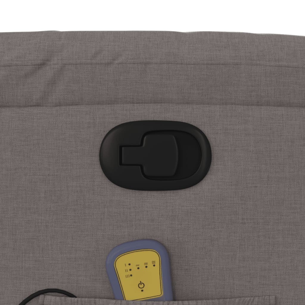 Fauteuil de massage avec aide au verticalisation en tissu taupe