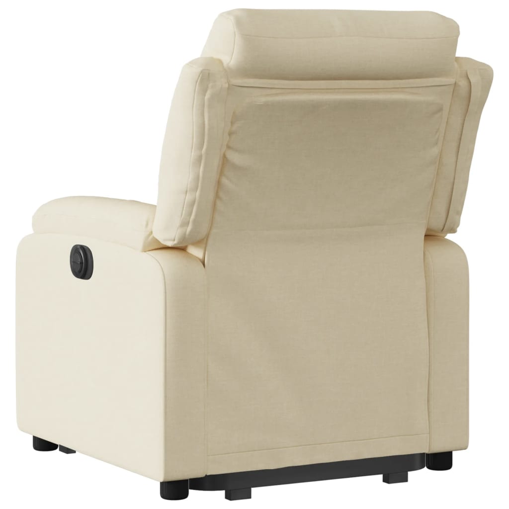 Relaxing chair with electric riser in cream fabric