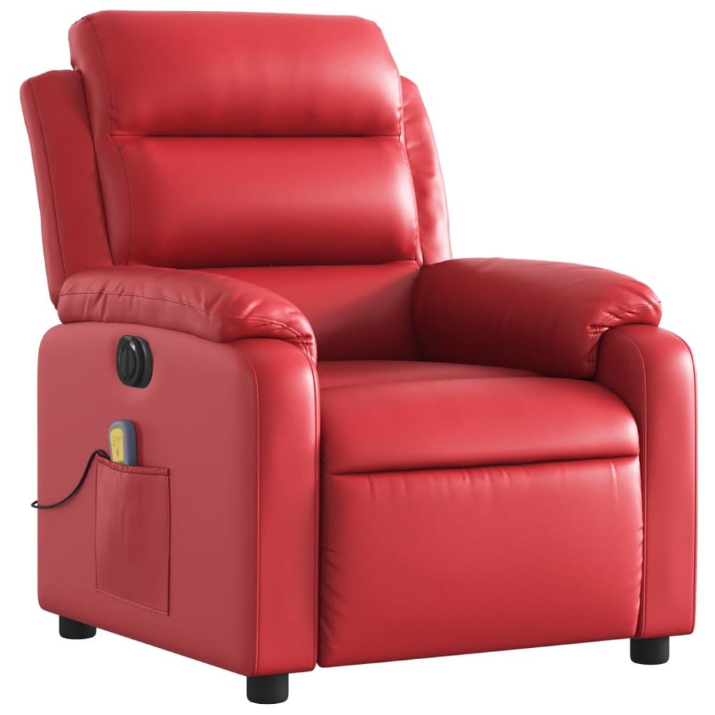 Electric massage chair red imitation leather