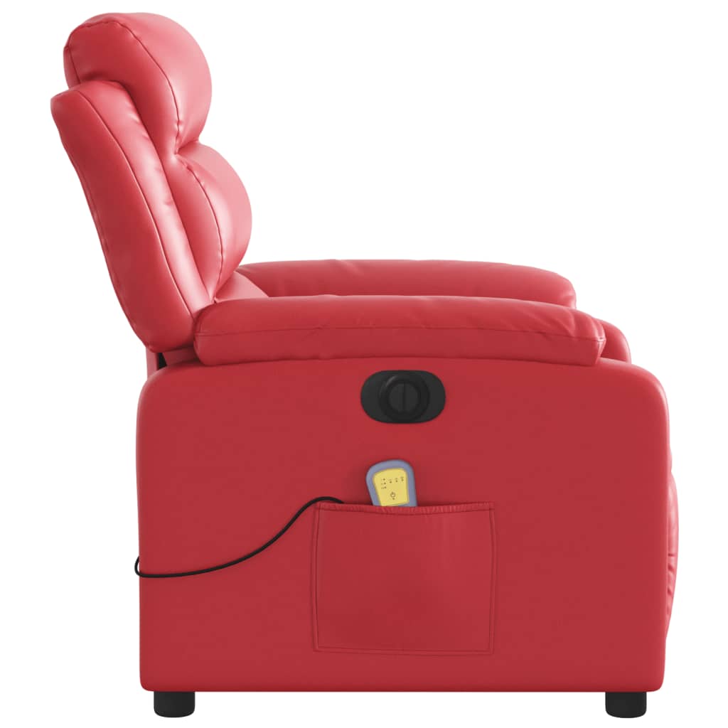 Electric massage chair red imitation leather